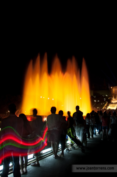Font màgica Montjuïc Night photo, long exposure, joan torrens joantorrens.com